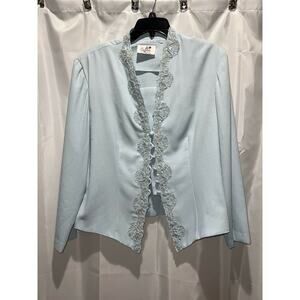 Vintage Caron Blue Button up Blazer Style No Size See Description